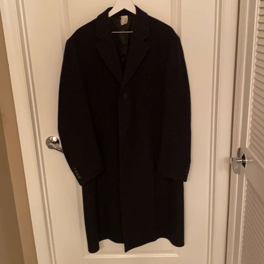 Jos. A. Bank Dark-Charcoal 100% Wool Trench Coat